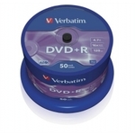 Verbatim DVD+R, 4.7GB, 16x, 50