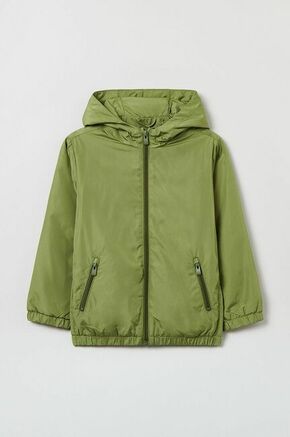 Otroška jakna OVS zelena barva - zelena. Otroška Jakna iz kolekcije OVS. Nepodloženi model izdelan iz enobarvnega materiala.