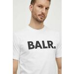 Bombažna kratka majica BALR. moški, bela barva - bela. Lahkotna kratka majica iz kolekcije BALR. Izdelana iz visokokakovostnega materiala, ki je bil trajnostno proizveden. Model iz izjemno udobne bombažne tkanine.