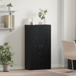 Vidaxl Pisarniška omara Črni hrast 60 x 32 x 115 cm Konstruiran les