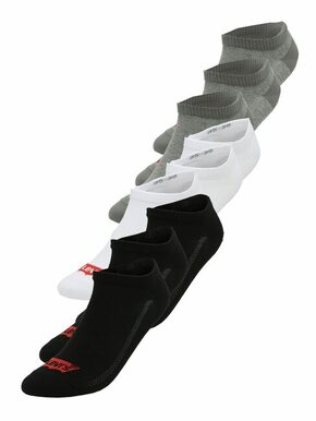 Nogavice Levi's 6-pack siva barva - siva. Visoke nogavice iz kolekcije Levi's. Model izdelan iz elastičnega