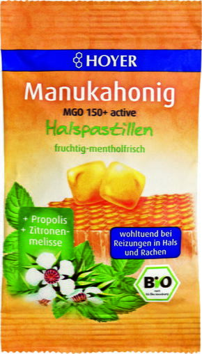 HOYER Bio pastile za žrelo Manuka Honey MGO 150+ - 30 g