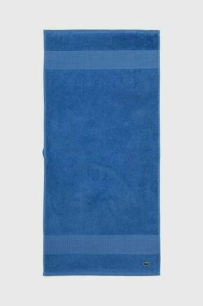 Bombažna brisača Lacoste L Lecroco Aérien 50 x 100 cm - modra. Brisača iz kolekcije Lacoste. Model izdelan iz bombažne tkanine.