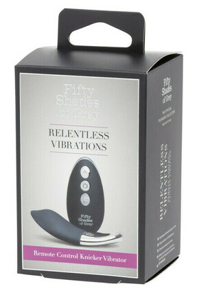 Fifty Shades of Grey Relentless Panty - vibrator za klitoris (črna in srebrna)