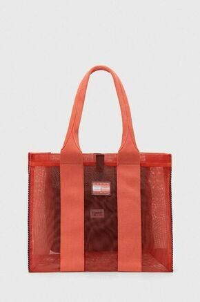 Tommy Jeans Ročna torba Tjw Summer Vacation Tote Mesh AW0AW15123 Rdeča