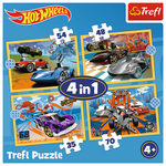 WEBHIDDENBRAND TREFL Puzzle Cars Hot Wheels 4v1 (35,48,54,70 kosov)