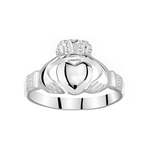 Silvego Ženski prstan iz nerjavečega jekla Claddagh ZTR96391 (Obseg 59 mm) srebro 925/1000