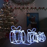 Greatstore Božična dekoracija darila s 180 LED lučkami notranje / zunanja
