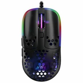 Gembird Cherry Xtrfy MZ1 (MZ1-RGB-BLACK-TP) RGB Gaming ultra lahka miška