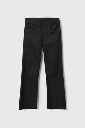 Otroške hlače Pepe Jeans črna barva - črna. Otroški hlače iz kolekcije Pepe Jeans. Model izdelan iz povoskanega materiala. Model iz izjemno udobne tkanine z visoko vsebnostjo bombaža.