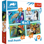 Trefl Puzzle 4v1 - Planéta zvierat