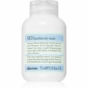Davines SU Hair&amp;Body Wash gel za prhanje in šampon 2v1 75 ml