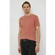 Bombažna kratka majica Sisley moški, roza barva - roza. Kratka majica iz kolekcije Sisley, izdelana iz tanke, elastične pletenine. Model iz zračne bombažne tkanine.