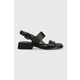 Usnjeni sandali Camper Dana ženski, črna barva, K201486.005 - črna. Sandali iz kolekcije Camper. Model je izdelan iz naravnega usnja. Model z mehkim, oblikovanim vložkom zagotavlja udobje.
