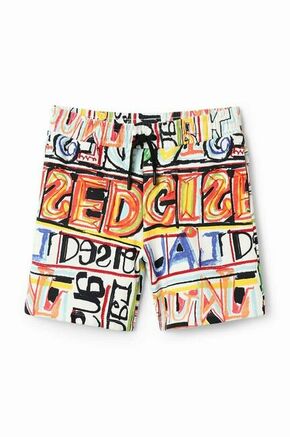 Otroške bombažne kratke hlače Desigual - pisana. Kratke hlače iz kolekcije Desigual. Model izdelan iz pletenine.