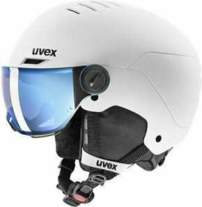 UVEX Rocket Junior Visor White/Black Mat 54-58 cm Smučarska čelada