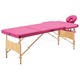 shumee Zložljiva masažna miza 3-conska les roza