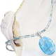 Lampglas Elegantna ogrlica iz modre čipke z Lampglas s čistim srebrom NP4