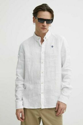 Lanena srajca Timberland bela barva