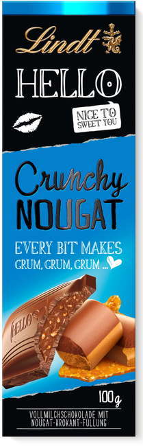 Lindt HELLO tablica Crunchy Nougat - 100 g