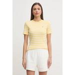 Tommy Hilfiger kratka majica ženska bombažna rumena WW0WW40587