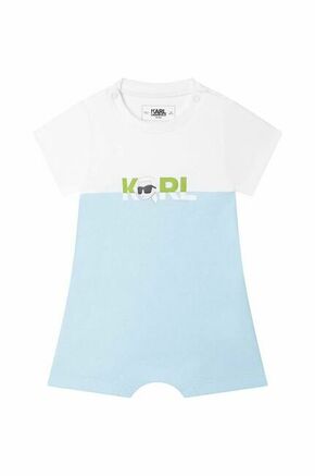 Body za dojenčka Karl Lagerfeld - modra. Body za dojenčka iz kolekcije Karl Lagerfeld. Model izdelan iz udobne pletenine.