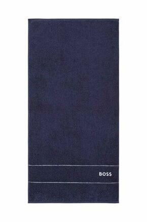 Majhna bombažna brisača BOSS 50 x 100 cm - mornarsko modra. Bombažna brisača iz kolekcije BOSS. Model izdelan iz tekstilnega materiala.