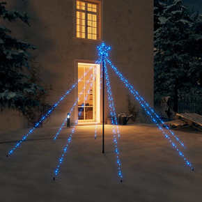 VidaXL Novoletna jelka iz lučk notranje/zunanja 400 LED modra 2