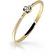 Cutie Diamonds Prstan iz rumenega zlata z diamantom DZ6729-2931-00-X-1 (Obseg 49 mm) rumeno zlato 585/1000