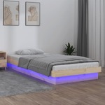 Vidaxl LED posteljni okvir 100x200 cm trden les