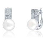 JwL Luxury Pearls Čudoviti uhani s pravim biserom in cirkoni JL0644