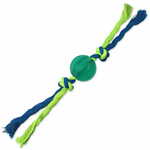 WEBHIDDENBRAND Igrača DOG FANTASY DENTAL MINT žoga z vrvjo zelena 5 x 22 cm