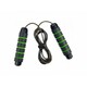 fitnes skakalna vrv s kovinskimi ležaji in jeklenico 180g-črno zelena