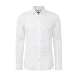 Lanena srajca Michael Kors bela barva - bela. Srajca iz kolekcije Michael Kors. Model izdelan iz lahke tkanine. Ima klasičen, mehek ovratnik. Zračen, tanek material.