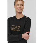Bluza EA7 Emporio Armani ženska, črna barva, - črna. Mikica iz kolekcije EA7 Emporio Armani. Model izdelan iz tanke, elastične pletenine.