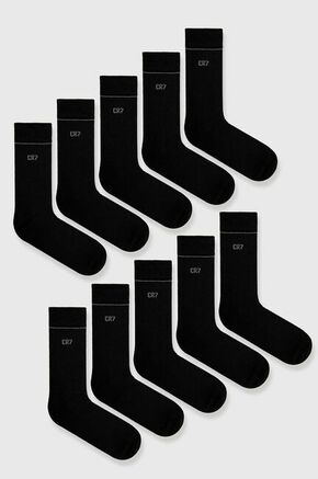 Nogavice CR7 Cristiano Ronaldo črna barva - črna. Visoke nogavice iz kolekcije CR7 Cristiano Ronaldo. Model izdelan iz elastičnega materiala. V kompletu je deset parov.