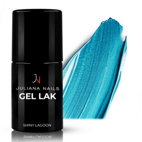 Juliana Nails Gel Lak Shiny Lagoon modra turkizna No.715 6ml