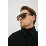 Sončna očala Gucci moški, rjava barva - rjava. Sončna očala iz kolekcije Gucci. Model s enobarvnimi stekli in okvirji iz plastike. Ima filter UV 400.