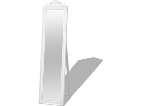 VIDAXL Prostostoječe ogledalo baročni stil 160x40 cm belo
