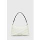 Torbica Karl Lagerfeld bela barva - bela. Srednje velika torbica iz kolekcije Karl Lagerfeld. Model na zapenjanje, izdelan iz ekološkega usnja.