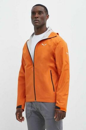 Outdoor jakna Salewa Puez Aqua 4 PTX 2.5L oranžna barva - oranžna. Outdoor jakna iz kolekcije Salewa. Nepodložen model