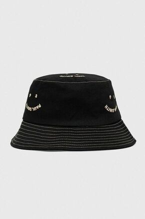 Bombažni klobuk PS Paul Smith črna barva - črna. Klobuk iz kolekcije PS Paul Smith. Model z ozkim robom