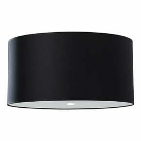 Črna stropna svetilka s steklenim senčnikom ø 50 cm Volta - Nice Lamps