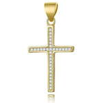 Beneto Pozlačen srebrn obesek križ AGH592-GOLD srebro 925/1000