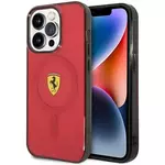 Ferrari Ferrari prozorno ohišje MagSafe - iPhone 14 Pro (rdeče)