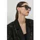 Sončna očala Gucci GG1169S ženska, črna barva - črna. Sončna očala iz kolekcije Gucci. Model z enobarvnimi stekli in okvirji iz plastike. Ima filter UV 400.