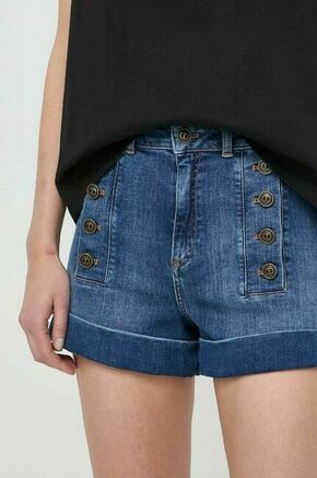 Jeans kratke hlače Twinset ženski - modra. Kratke hlače iz kolekcije Twinset