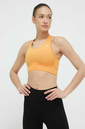 Športni modrček Reebok Running Essentials oranžna barva - oranžna. Športni nedrček iz kolekcije Reebok. Model z visoko oporo