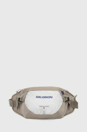 Torbica za okoli pasu Salomon Trailblazer siva barva - siva. Pasna torbica iz kolekcije Salomon. Model narejen iz trpežnega materiala.