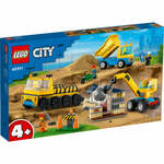 LEGO® City 60391 Gradbeni tovornjaki in žerjav z rušilno kroglo